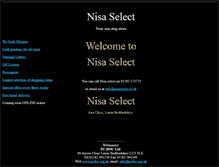 Tablet Screenshot of nisaselect.co.uk